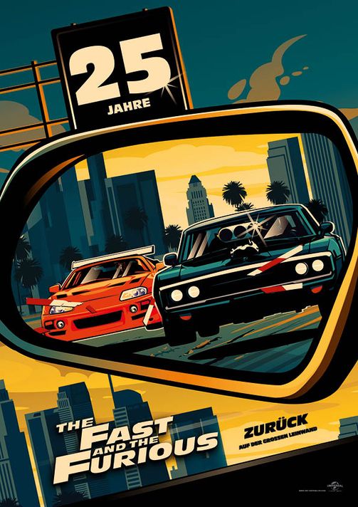 Filmplakat 25 Jahre The Fast and the Furious